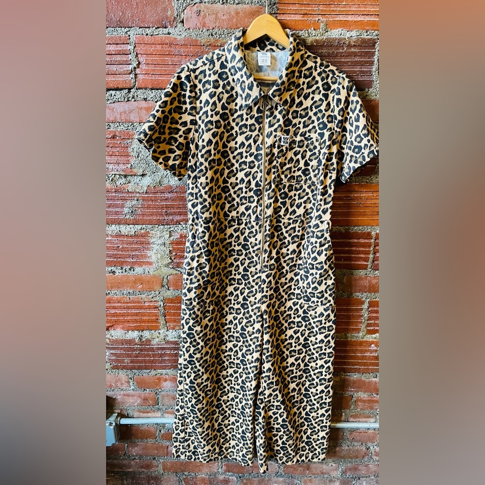 Lucy & Yak Ragan Cotton Jumpsuit in Leopard "Leo" US 14 (UK 18) - Picture 2 of 4